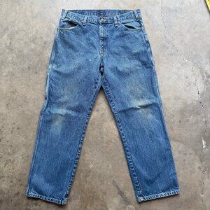 Dickies Carpenter Jeans Mens 34x29.5 Blue Pants Straight Leg Workwear Outdoor